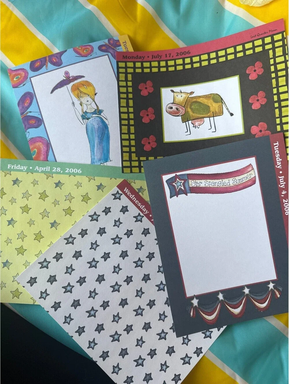 Easy Scrapbooking 2006 Calendar Junk Journaling Paper Ephemera Lot